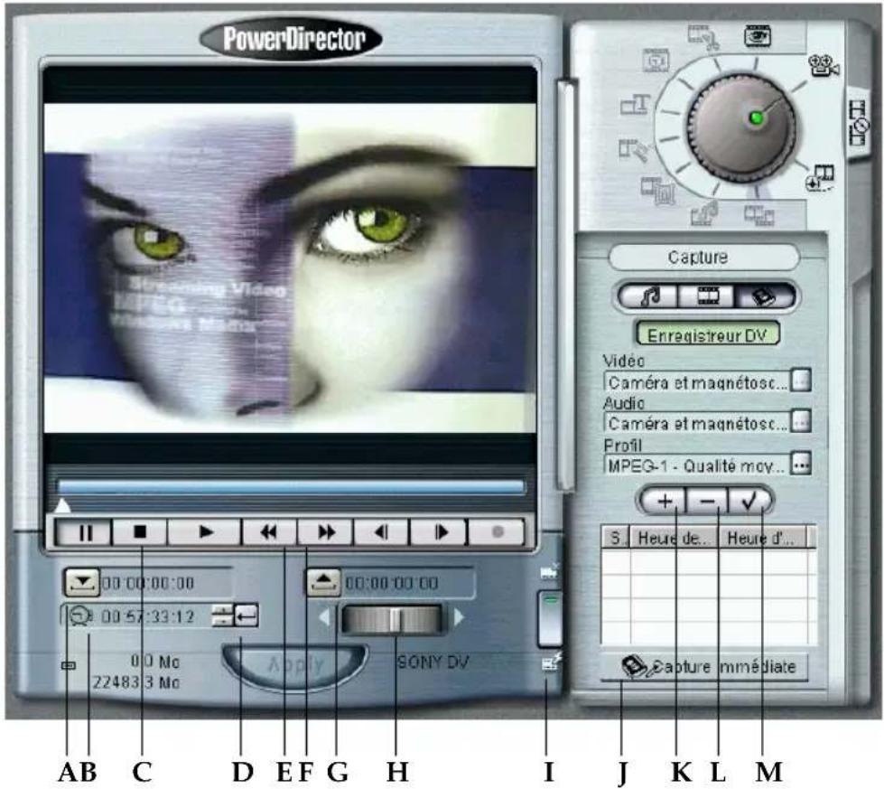 CYBERLINK PowerDirector 2.1 - Mode capture de lot DV - 1