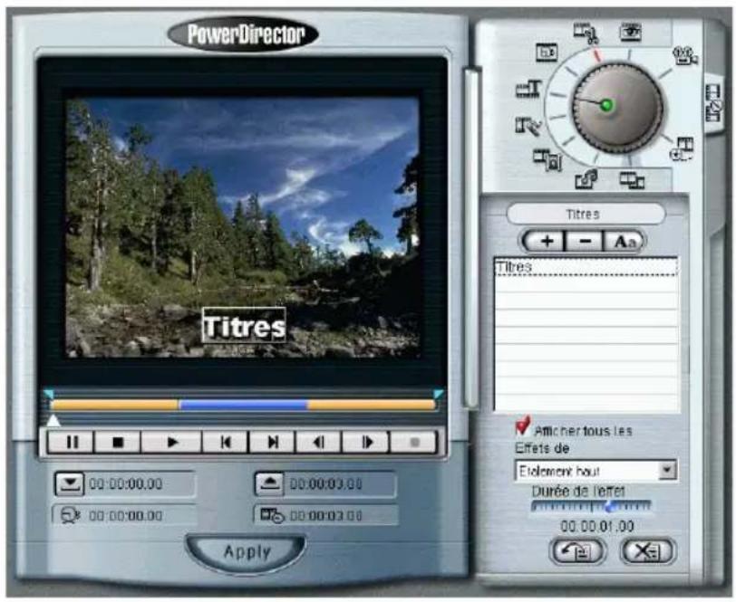 CYBERLINK PowerDirector 2.1 - Effets vidéo Paramètres disponibles - 4