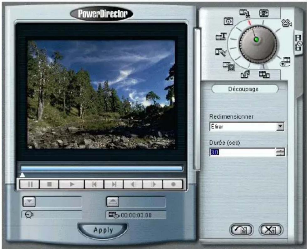 CYBERLINK PowerDirector 2.1 - Mode couper pour les fichiers image - 1