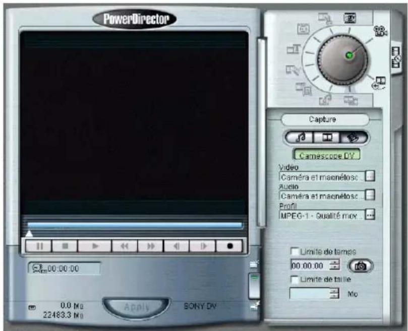CYBERLINK PowerDirector 2.1 - Capture en mode Caméra DV - 1