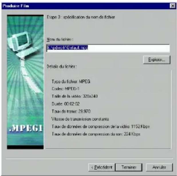 CYBERLINK PowerDirector 2.1 - Production de fichiers MPEG-1 généraux - 4