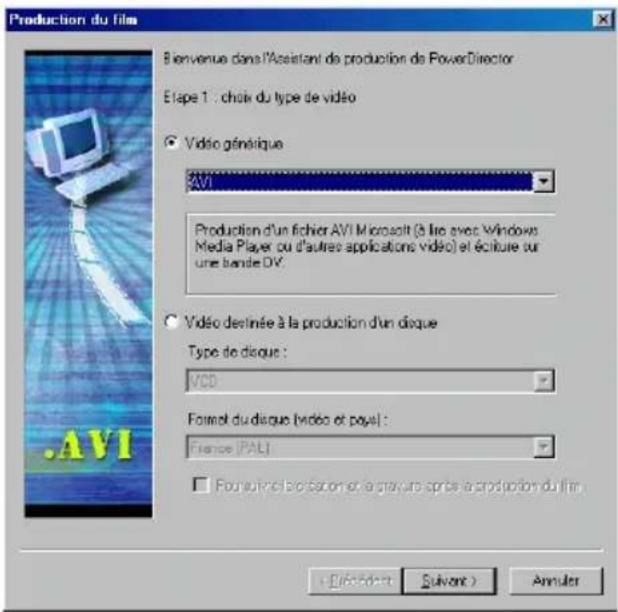 CYBERLINK PowerDirector 2.1 - Production de fichiers AVI - 1