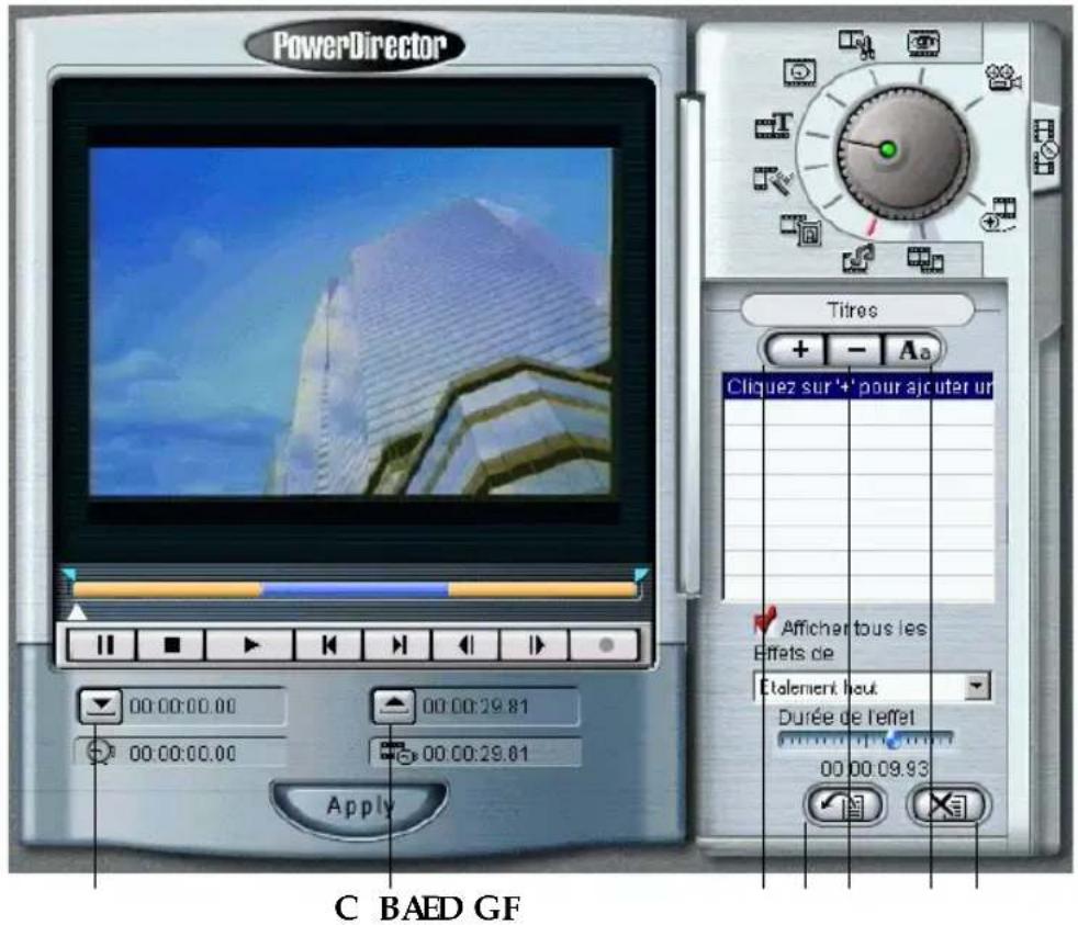 CYBERLINK PowerDirector 2.1 - Mode titre - 1