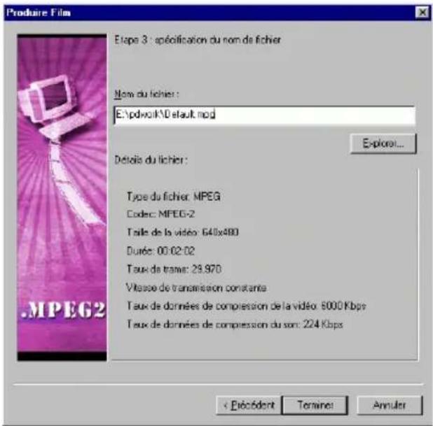 CYBERLINK PowerDirector 2.1 - Production de fichiers MPEG-2 général - 4