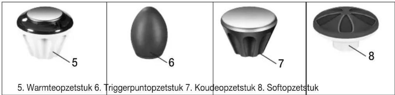 BEURER MG 510 ToGo - Verwisselbare massagehulpstukken - 1