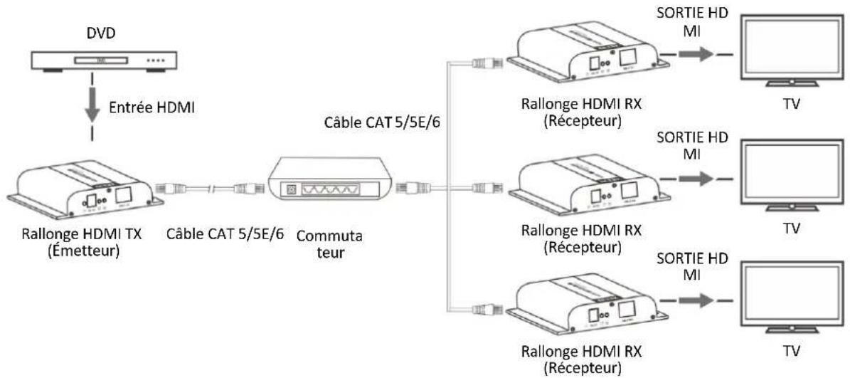 Digitus DS55122 - Connexion un vers plusieurs : - 1