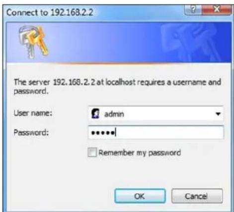 Edimax IAP1200 - Connectez-vous à l'aide du nom d'ulisateur et du mot de passage par défaut : admin et 1234 - 1