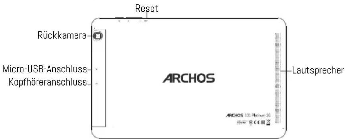 ARCHOS 101 Platinum 3G - Beschreibung des Geräts - 3