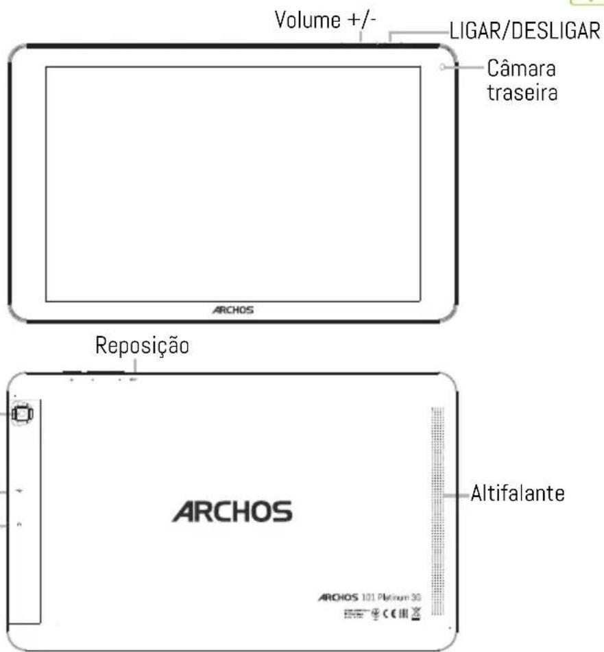 ARCHOS 101 Platinum 3G - Descrição do seu disposicao - 1