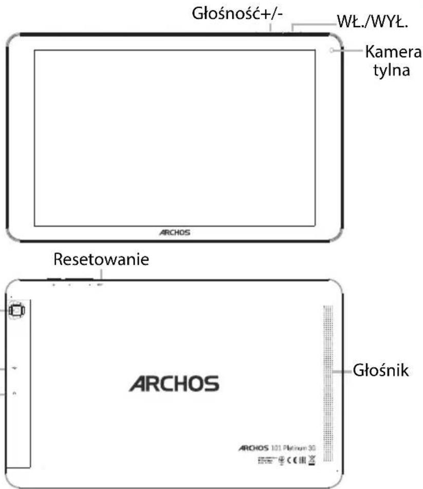 ARCHOS 101 Platinum 3G - Opis urzadzenia - 1