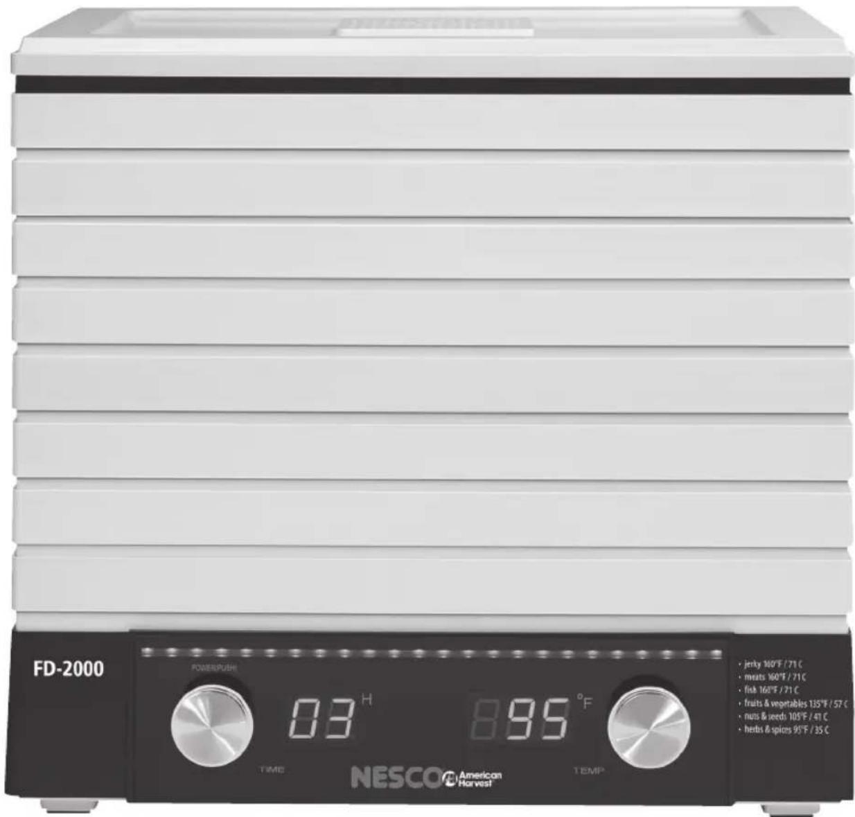 Nesco Digital Square FD2000 - Electric Food Dehydrator FD-2000 - 1