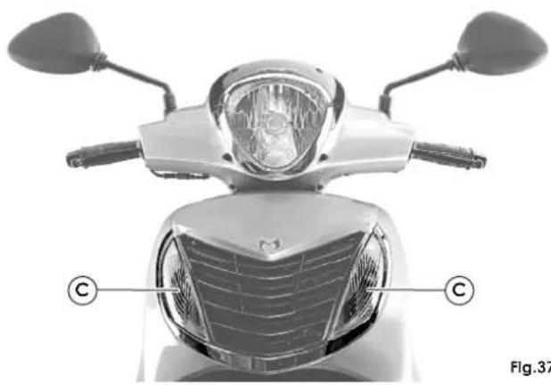 MALAGUTI Centro 125ie - REPLACING THE BULBS - 3