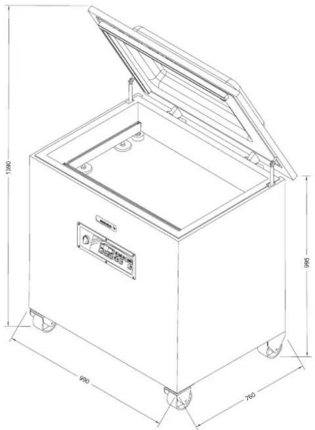 Sammic V421 T - Congeração de produits embalados em vacuo - 7