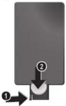 AGFA AF 5135MS - Inserimento o sostuzione della batteria del telecomando - 1