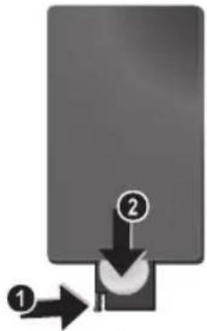 AGFA AF 5135MS - Batterij van de afstandsbedieningplaatsen of verwisselen - 1