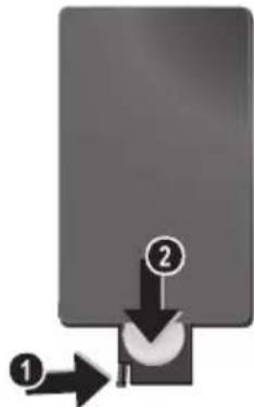 AGFA AF 5135MS - A távészérlő elemének behelyezese vagy cseréje - 1