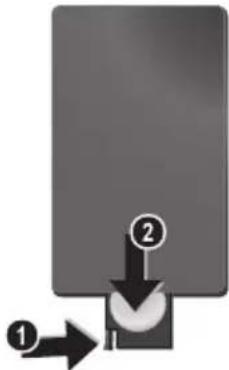 AGFA AF 5105MS - Introduire les batteries de la télécommande ou les changer. - 1