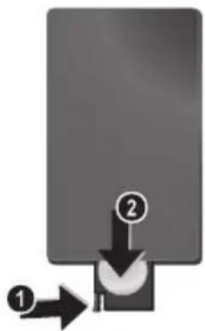 AGFA AF 5105MS - Batterij van de afstandsbedieningplaatsen of verwisselen - 1