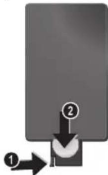 AGFA AF 5105MS - Colocar las pilas en el mando a distancia o cambiarlas - 1