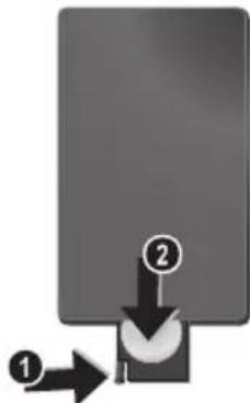 AGFA AF 5105MS - Introduci sau schimbaşi bateria telecomenzii. - 1