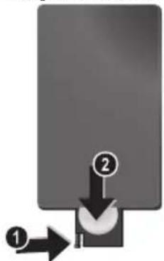 AGFA AF 5105MS - Installing or Changing the Batteries of the Remote Control - 1