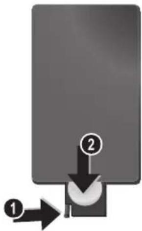 AGFA AF 5085S - Batterij van de afstandsbedieningplaatsen of verwisselen - 1