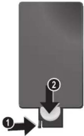 AGFA AF 5085S - Installing or Changing the Batteries of the Remote Control - 1