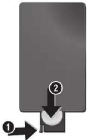 AGFA AF 5085S - Uzaktan kumanda cihazınin pilinin yerine takilması veyadehyi degişirilmesi - 1