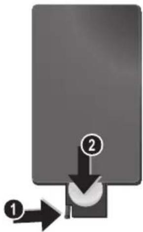 AGFA AF 5085S - A távyészéltő elemének behelyezésé vagy cseréje - 1