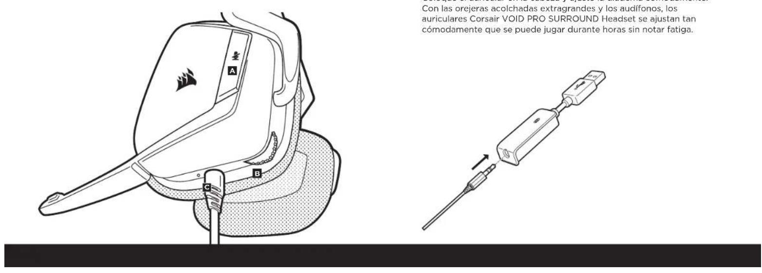 CORSAIR Void Pro Surround - Vocé podeajustarovolumecom: - 3