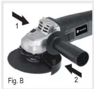 Toolcraft TWS125 - Fixez la poignée auxiliaire - 1