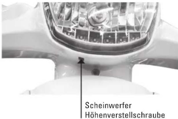 Tell Zahara 125 - Einstellen des Scheinwerfers: - 1