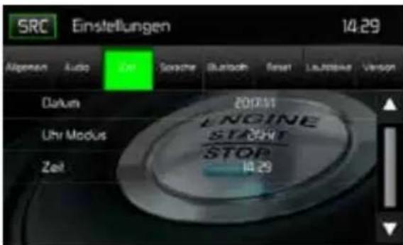 MAC AUDIO 520 DAB - Untermenü ZEIT - 1