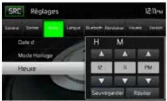 MAC AUDIO 520 DAB - Fonctions du sous-menu HORLOGE - 3