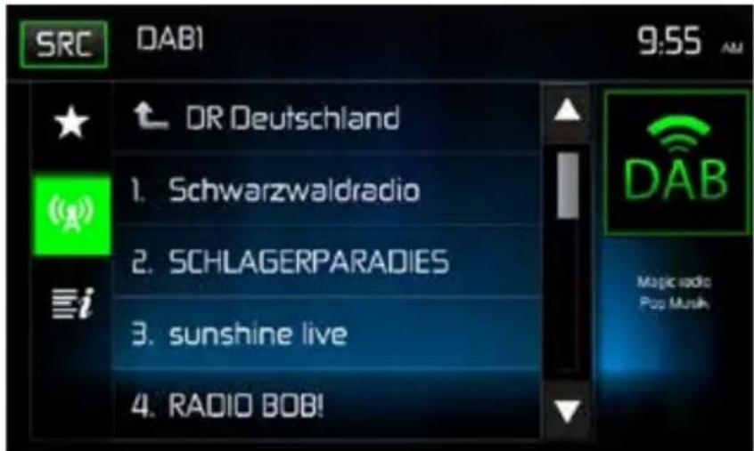 MAC AUDIO 520 DAB - ANZEIGE DER SENDERLISTEN MIT ANZEIGE DER SENDERGRUPPE - 2