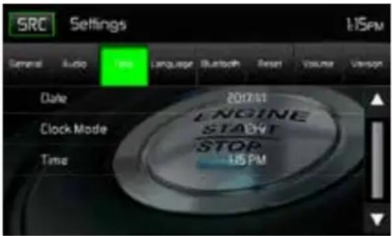 MAC AUDIO 520 DAB - Funzioni del sottomenu dell'ora - 1