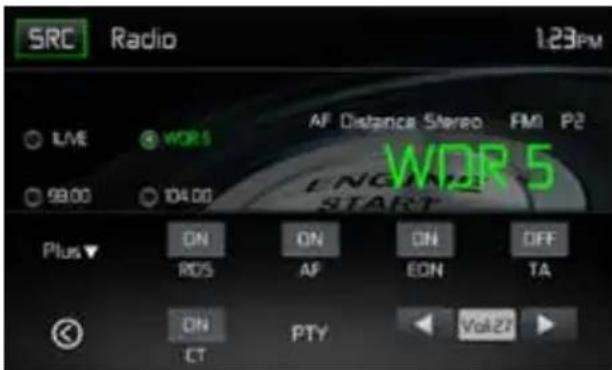 MAC AUDIO 520 DAB - Écran des options - 1