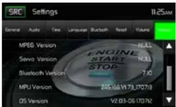 MAC AUDIO 520 DAB - VERSIONE Funzioni del sottomenu - 2