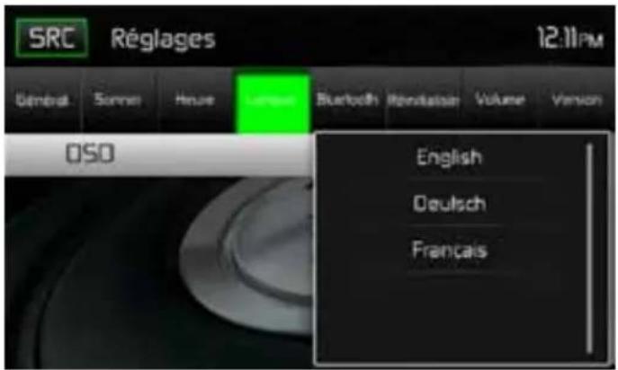 MAC AUDIO 520 DAB - Sous-menu LANGUE - 1