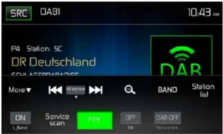 MAC AUDIO 520 DAB - STATION SEARCH ACCORDING TO PROGRAM TYPE - 1