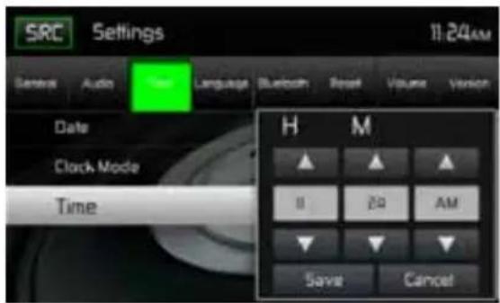 MAC AUDIO 520 DAB - Time Sub-menu features - 3