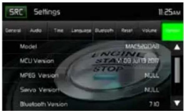 MAC AUDIO 520 DAB - VERSIONE Funzioni del sottomenu - 1