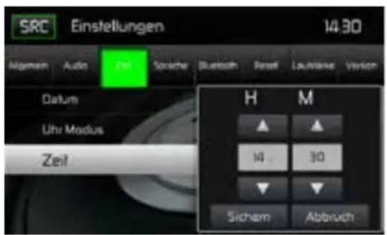 MAC AUDIO 520 DAB - Untermenü ZEIT - 3