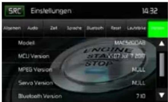 MAC AUDIO 520 DAB - Untermenü VERSION - 1