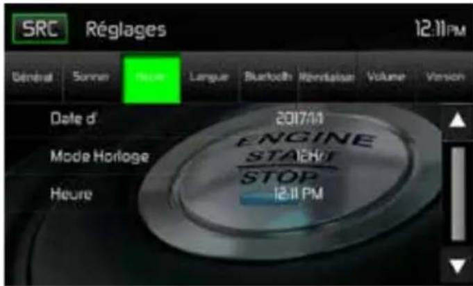 MAC AUDIO 520 DAB - Fonctions du sous-menu HORLOGE - 1
