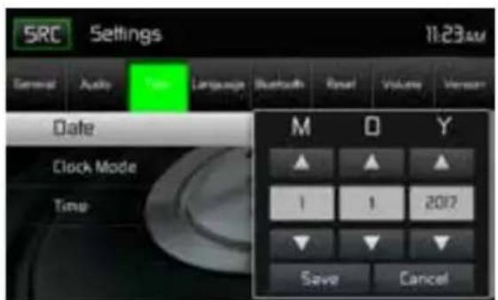 MAC AUDIO 520 DAB - Time Sub-menu features - 2