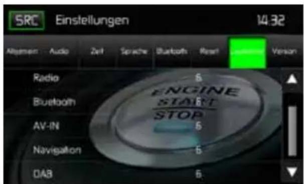 MAC AUDIO 520 DAB - Untermenü LAUTSTÄRKE - 2
