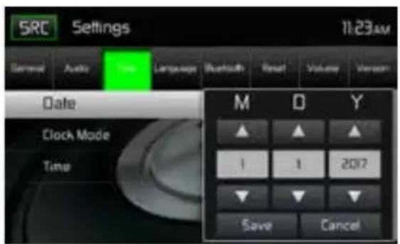 MAC AUDIO 520 DAB - Funzioni del sottomenu dell'ora - 2