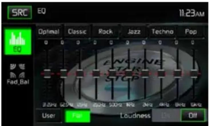 MAC AUDIO 520 DAB - Regolazione dei controlli dell'equalizzatore - 1