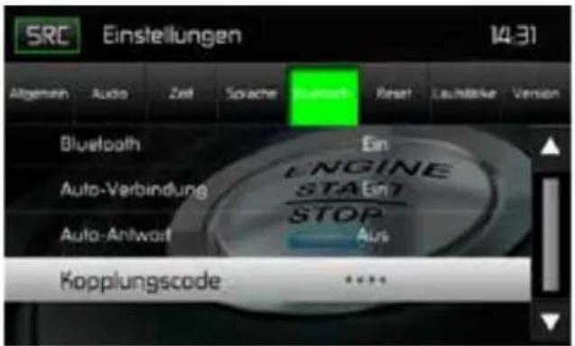 MAC AUDIO 520 DAB - Untermenü BLUETOOTH - 1